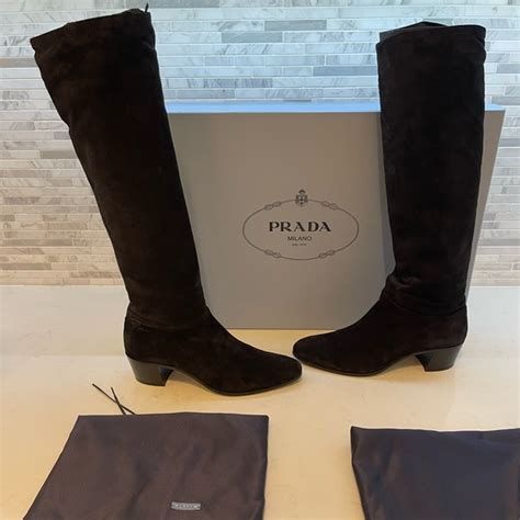 prada women's scamosciato black suede